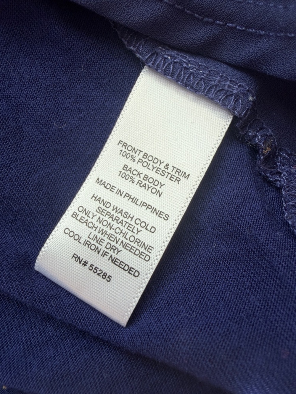 Express Navy Racerback Shell Tank with Back Zip - Picture 4 of 6